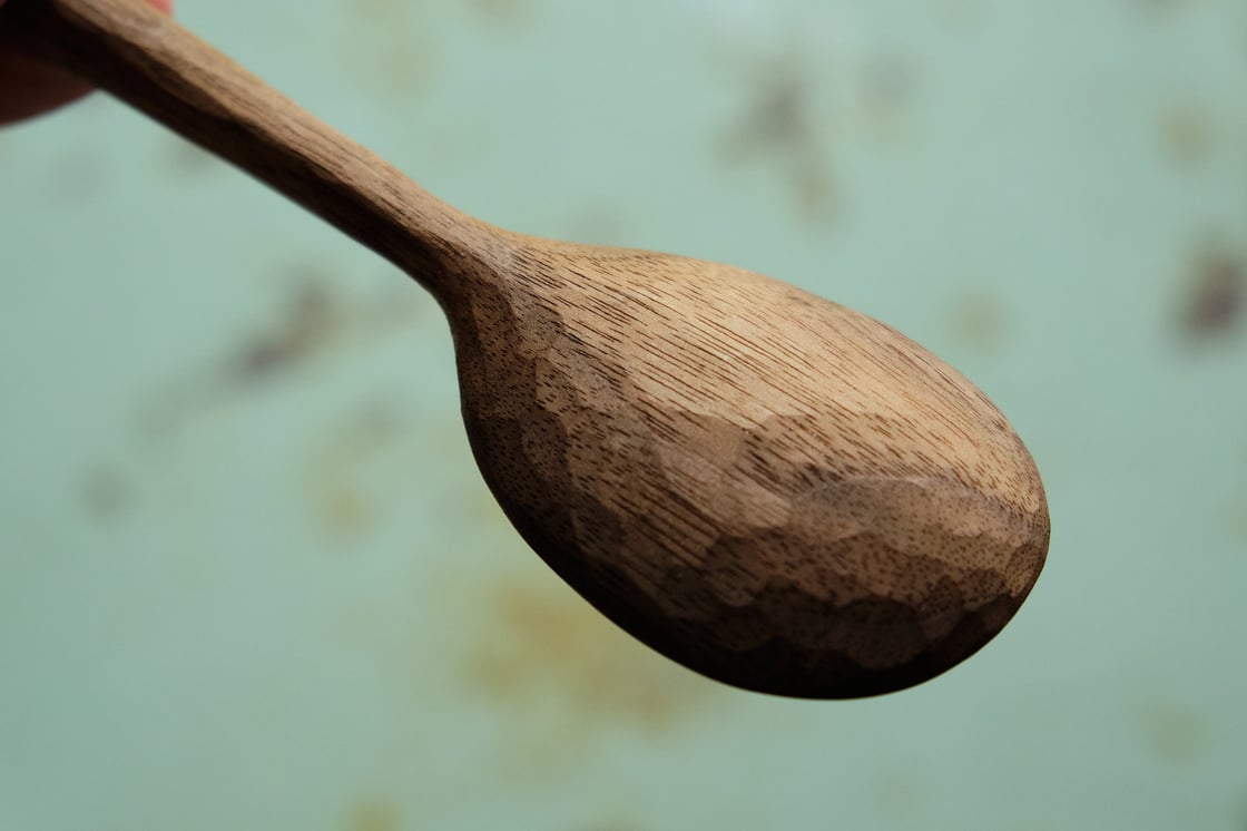 Image of Short Faceted Cooking Spoon