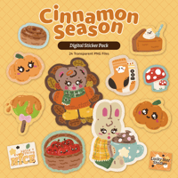 Cinnamon Season Digital Sticker Pack