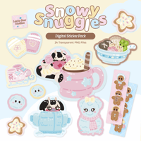 Snowy Snuggles Digital Sticker Pack