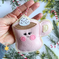 Image 1 of Felt Hot Chocolate Decoration