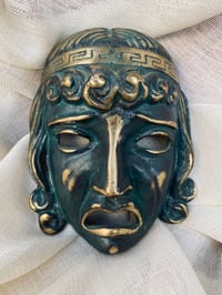 Image 3 of Masque grec en bronze, fait main