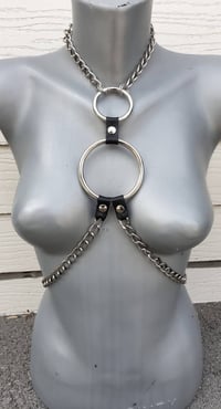 Image 2 of Chunky Chain Minimalist Gothic Harness - Caged Bra Harness