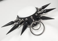 Image 5 of Leather "Hysteria" Large Spikes Gothic Choker