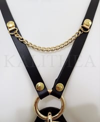 Image 5 of Leather Grunge Goth Statement Harness and Belt Chain Set