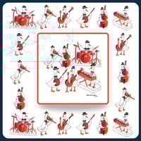 Image 1 of Duck Band Stickers