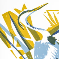 Image 4 of Grey Heron silkscreen print