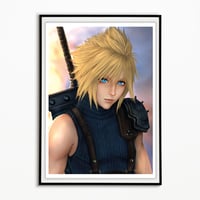 Image 2 of FINAL FANTASY VII REMAKE - CLOUD STRIFE ART PRINT