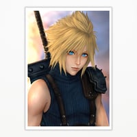 Image 1 of FINAL FANTASY VII REMAKE - CLOUD STRIFE ART PRINT