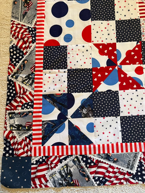 Image of NEW—READY TO FINISH quilt top 44” x 50”