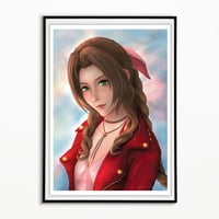 Image 2 of FINAL FANTASY VII REMAKE - AERITH GAINSBOROUGH ART PRINT