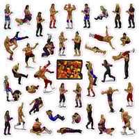 Image 1 of WWF Raw Sticker Set (39 Pieces)