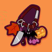 Image 1 of Halloween Lesbian Carabiner Sticker