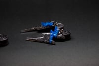 Image 1 of BOLT - Double Flare Dangle Plugs - Stretched Ears - Lightening Bolt Earrings - PAIR of plugs