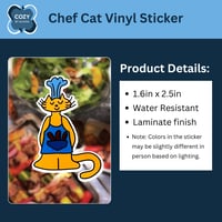 Image 2 of Chef Cat Vinyl Sticker