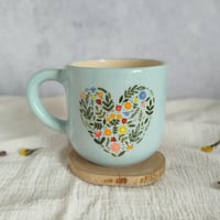 Blue flowers mug