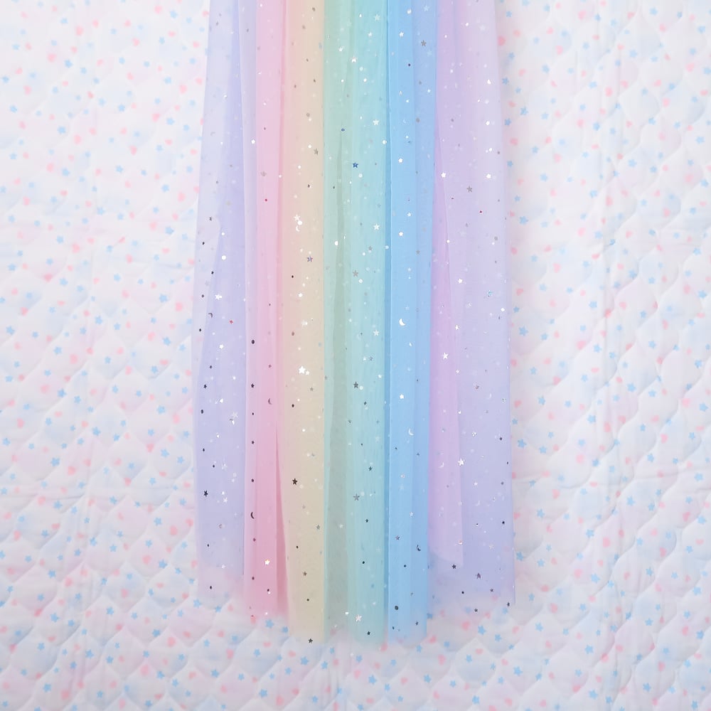 Iridescent Peignoir (Long): Rainbow x Lavender