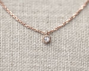 Image of 18ct Rose gold 3.0mm rose-cut diamond necklace