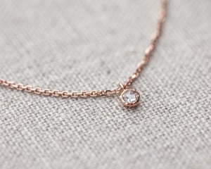 Image of 18ct Rose gold 3.0mm rose-cut diamond necklace