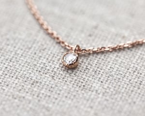 Image of 18ct Rose gold 3.0mm rose-cut diamond necklace