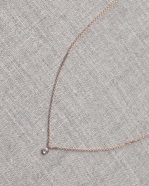 Image of 18ct Rose gold 3.0mm rose-cut diamond necklace