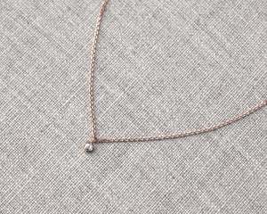 Image of 18ct Rose gold 3.0mm rose-cut diamond necklace