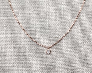 Image of 18ct Rose gold 3.0mm rose-cut diamond necklace