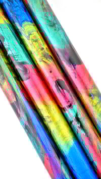 Image 3 of 'Go Ask Alice' custom bespoke pen blanks. High pressure cured with Alumilite Resin. Bespoke ready!
