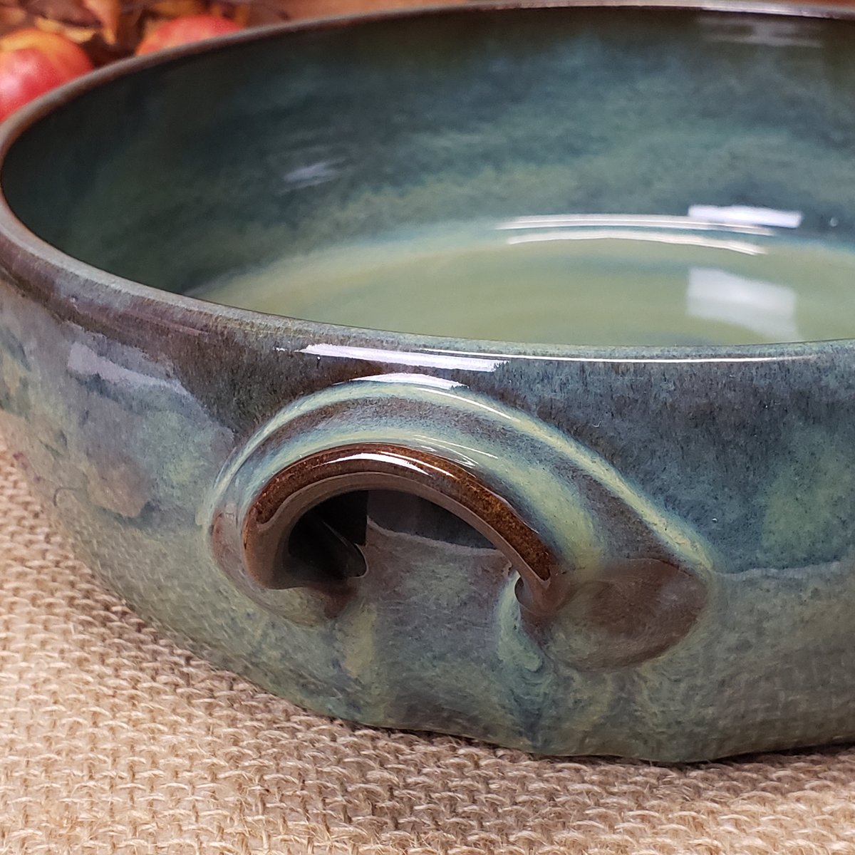 Image of Baking Dish with handles, Large, Lichen (Green)