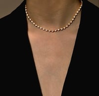 Image 2 of Round Moissanite Tennis Necklace Gold 
