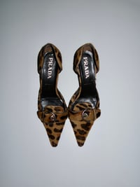 Image 1 of Prada Leopard D'Orsay Heels - EU37.5