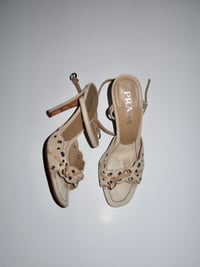 Image 3 of Prada Eyelet Strappy Heels - EU38.5