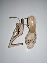 Image 4 of Prada Eyelet Strappy Heels - EU38.5