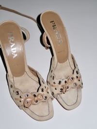 Image 2 of Prada Eyelet Strappy Heels - EU38.5