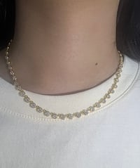 Image 3 of Round Moissanite Tennis Necklace 