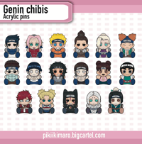 [ PREORDER ] Genin Chibis Acrylic Pins