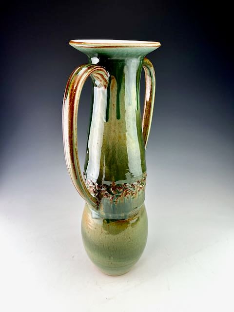 Image of Tall double handled vase or pouring vessel (WBSM/JJFCu/CuAsh)