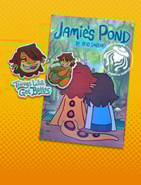 Image 1 of Jamie's Pond Bundle! 3 stickers + 1 mini-poster (6" x 9")