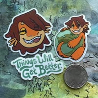 Image 2 of Jamie's Pond Bundle! 3 stickers + 1 mini-poster (6" x 9")