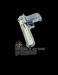 Image 2 of WELCOME TO MY HOOD HOODIE (BLACK)