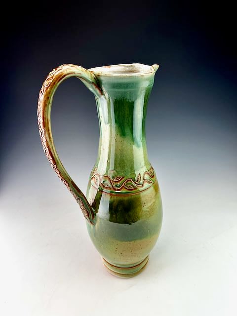 Image of Textured Grecian pitcher (WBSM/JJFCu/CuAsh)