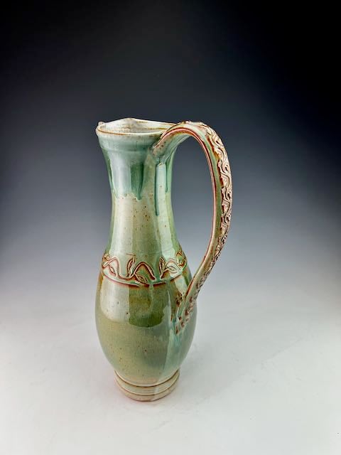 Image of Textured Grecian pitcher (WBSM/JJFCu/CuAsh)