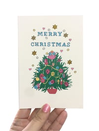 Image 1 of Pretty Tree Vintage Christmas Card