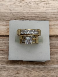 Image 3 of Wedding Ring Set With Squared Stones