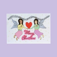 Image 1 of Angels Christmas Tinsel Card