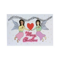 Image 2 of Angels Christmas Tinsel Card