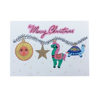 Image 4 of Turtle Tinsel Christmas Card 