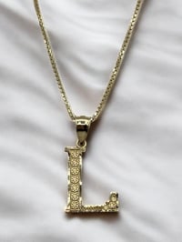 All Yellow Swirl Design Initial Pendant Smaller