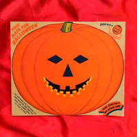 Image 1 of Brooten Grocery Store - Jack O'lantern Halloween Advertising mask (1950s) - Brooten, Minnesota