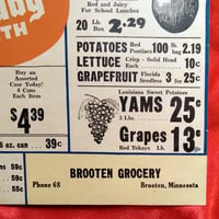 Image 4 of Brooten Grocery Store - Jack O'lantern Halloween Advertising mask (1950s) - Brooten, Minnesota