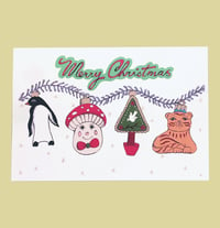 Image 1 of Tiger Tinsel Christmas Card